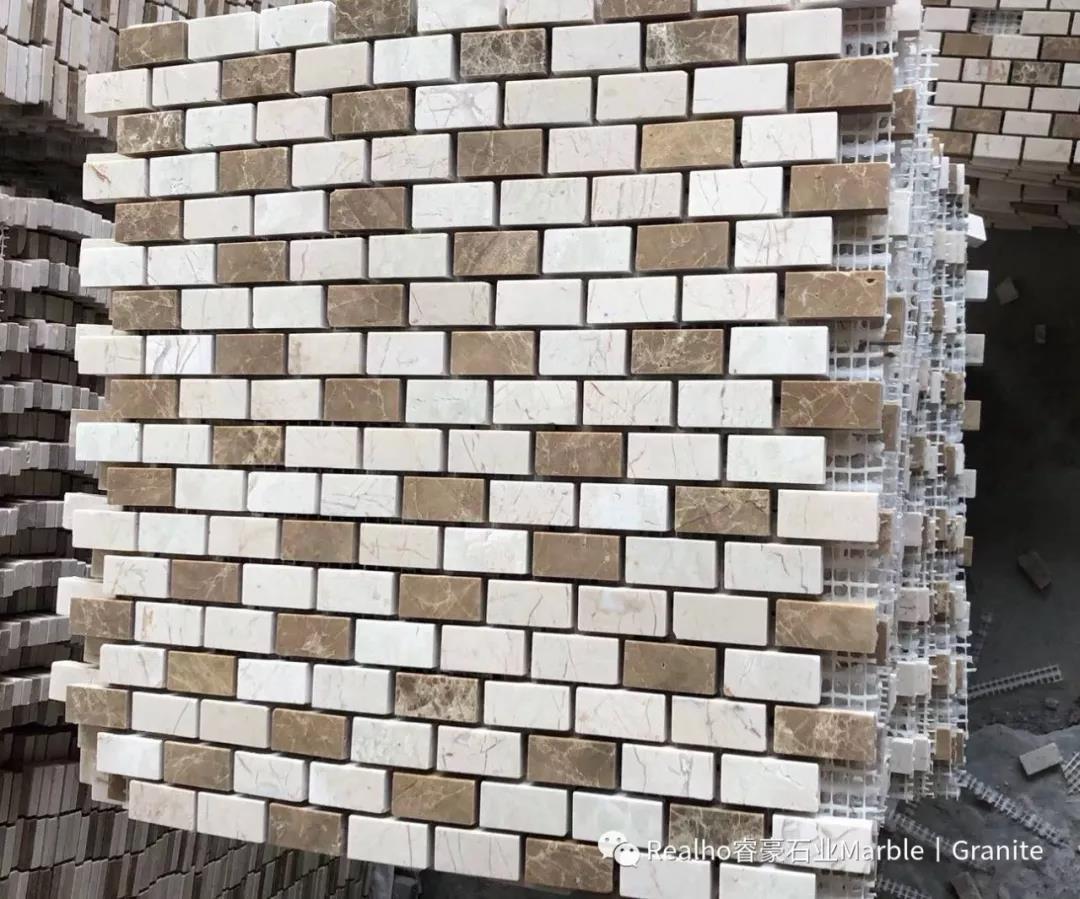 Birck Designs Mix Color Marble Mosaic Tiles 