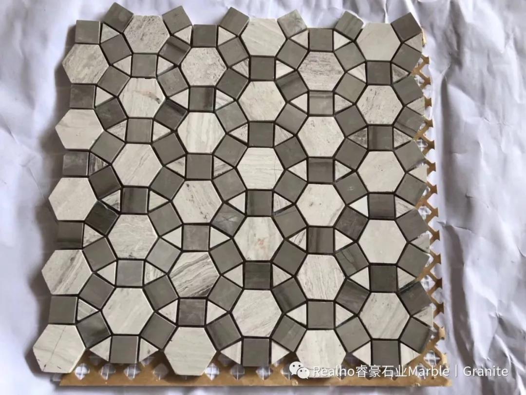 Interlink Style Marble Mosaic Tiles Interlink Style Marble Mosaic Tiles