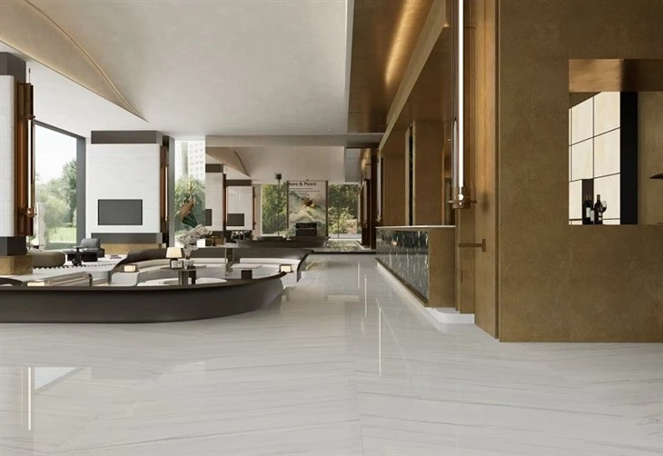 cream marble floor