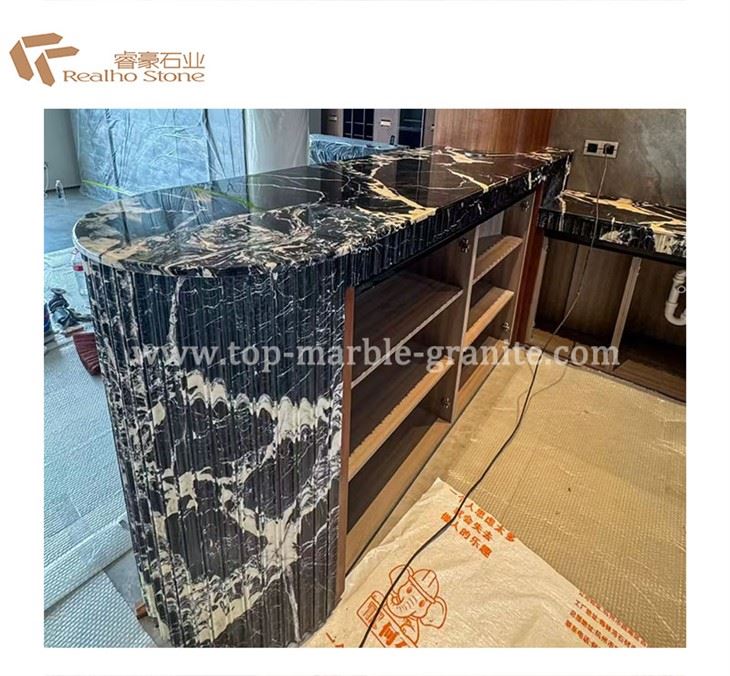 Μοντέρνο Grand Antique Marble Bar Table