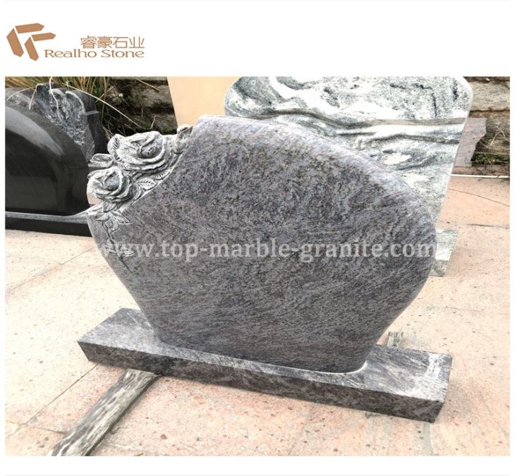 European Tombstone Angel With Heart Design