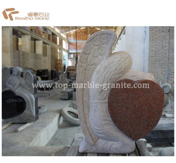 angle granite tombstone