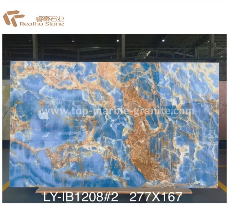 Luxury Stone Blue Aurora Marble Slabs