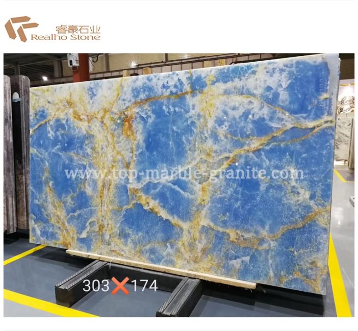 Luxury Stone Blue Aurora Marble Slabs