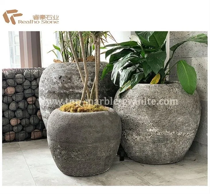 Lava stone Flowerpot