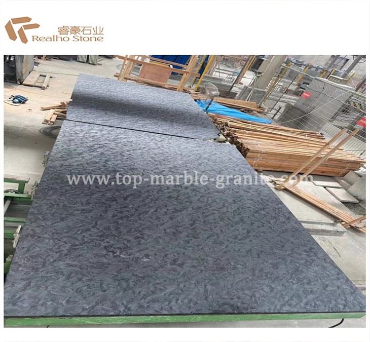 black granite leather finish