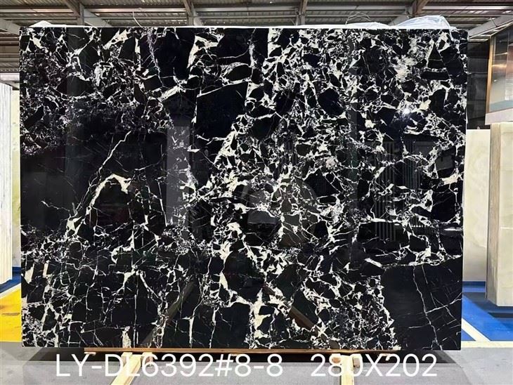 black marble table